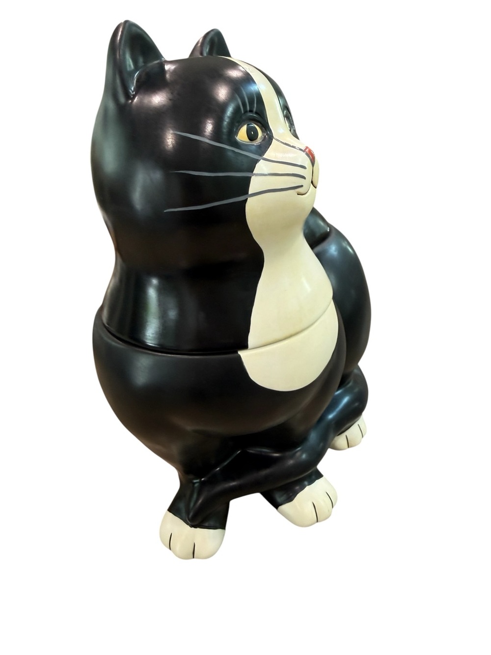 Sakura Oneida Warren Kimble Cat Collection Tuxedo Cat Cookie Jar Vintage Meow - Picture 2 of 6